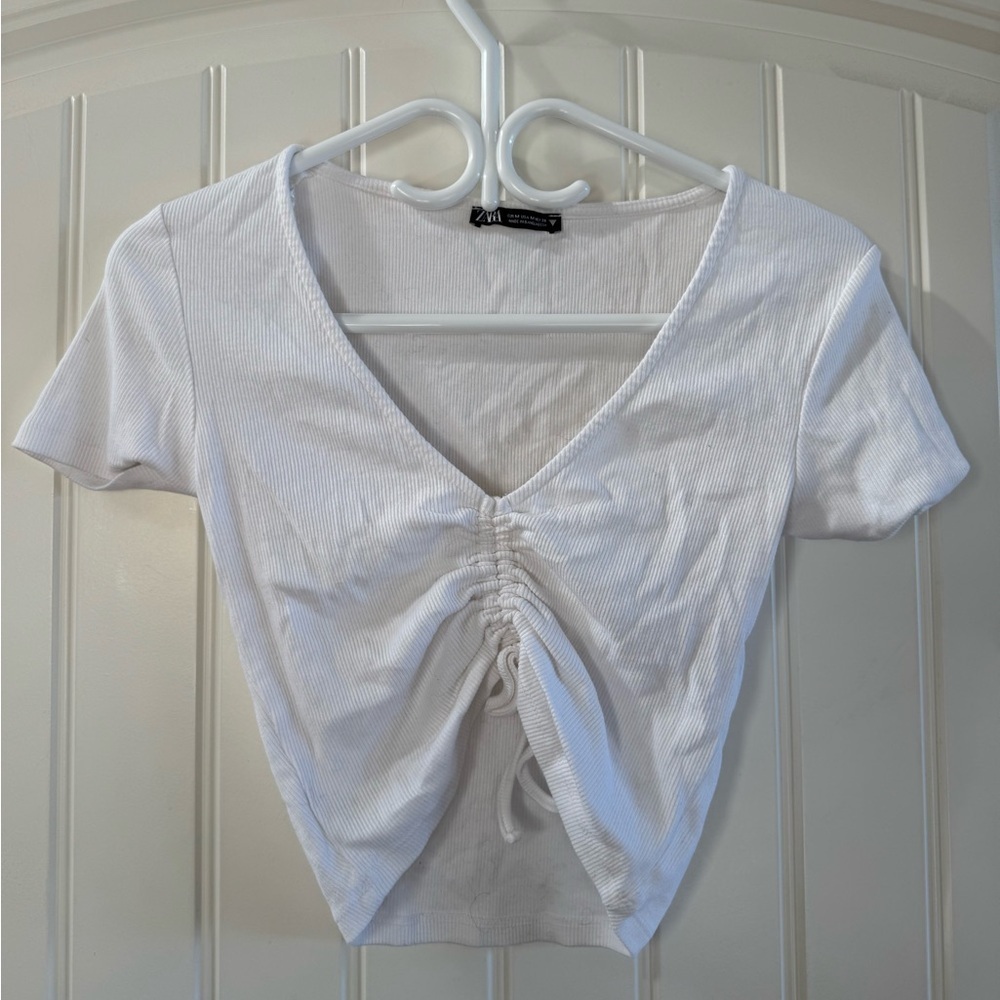 💥4 for $25💥 Zara Crop Top Gathered Front